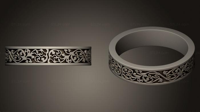Ювелирные перстни и кольца (Изделия Кольцо с цветком кольцо 63, JVLRP_0164) 3D модель для ЧПУ станка